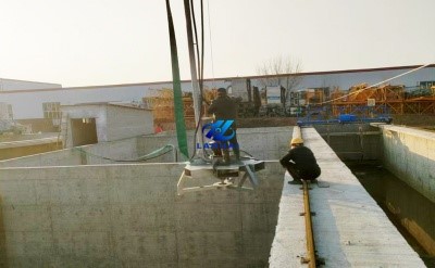 installation of submersible aerator